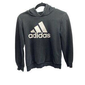 Adidas Kids Hoodie Medium 10/12 Black Pullover Sweatshirt GUC Unisex